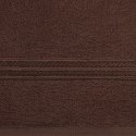 Ręcznik z żakardową bordiurą LORI 30x50 cm kolor brązowy
