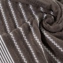 Ręcznik bawełniany LEO 70x140 cm kolor ciemnobrązowy