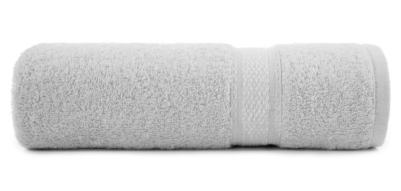 Ręcznik z ozdobną bordiurą ALTEA 100x150 cm kolor srebrny