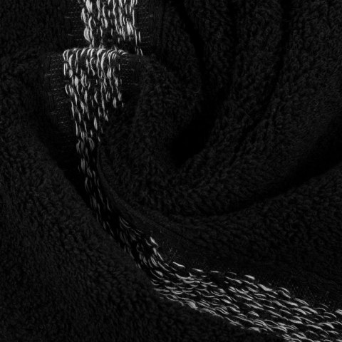Ręcznik z ozdobną bordiurą ALTEA 100x150 cm kolor czarny