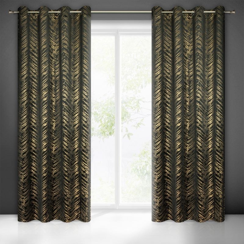 Zasłona gotowa SARA 140x250 cm kolor czarny Zasłona gotowa SARA 140x250 cm kolor czarny
