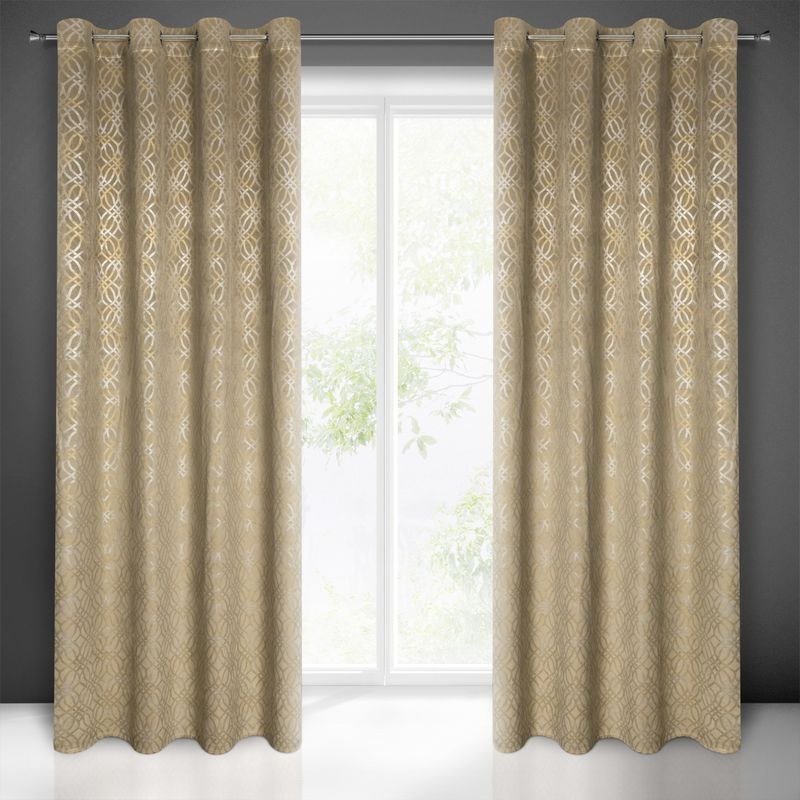 Zasłona gotowa ARETA 140x250 cm kolor beżowy Zasłona gotowa ARETA 140x250 cm kolor beżowy