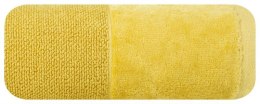 Ręcznik z welurową bordiurą LUCY 70x140 cm kolor musztardowy