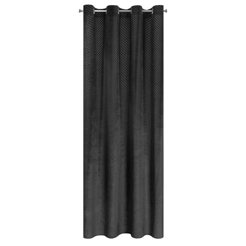 Zasłona gotowa LUSSI 140x250 cm kolor czarny Zasłona gotowa LUSSI 140x250 cm kolor czarny