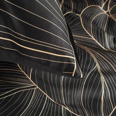 Komplet pościeli z makosatyny VICTORIA 160x200 cm kolor czarny