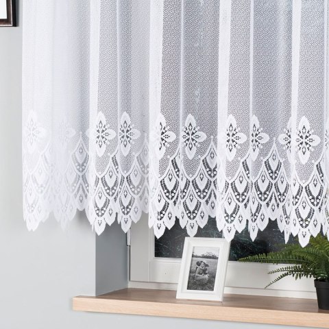 Firanka żakardowa 019391 wysokość 140 cm kolor biały