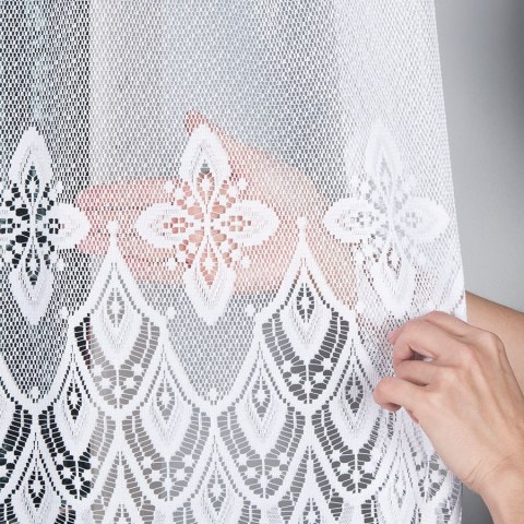 Firanka żakardowa 019391 wysokość 140 cm kolor biały