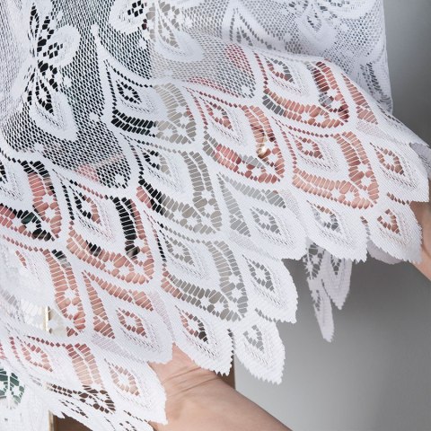 Firanka żakardowa 019391 wysokość 140 cm kolor biały