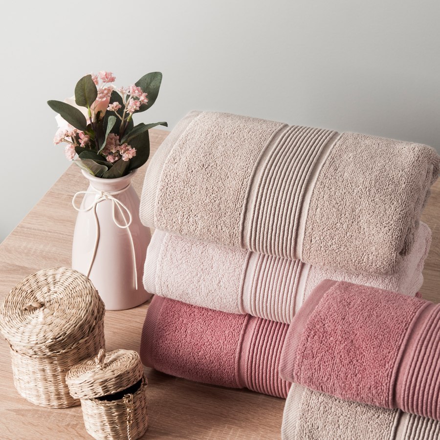 Ręcznik kąpielowy NAOMI 70x140 cm kolor brudny róż