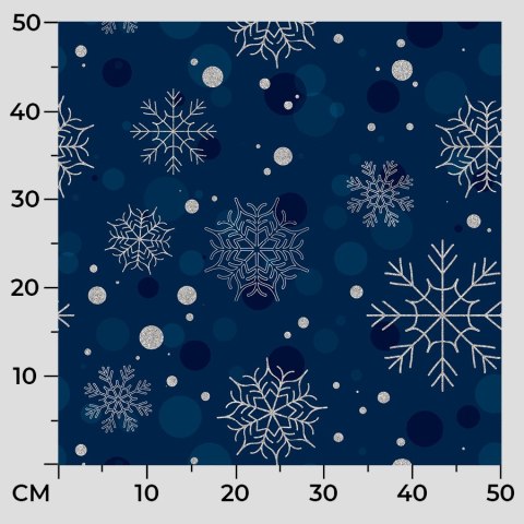 SNOWFLAKE Tkanina dekoracyjna VELVET, 140cm, kolor 001 granatowy DBN004/VEL/001/140000/1