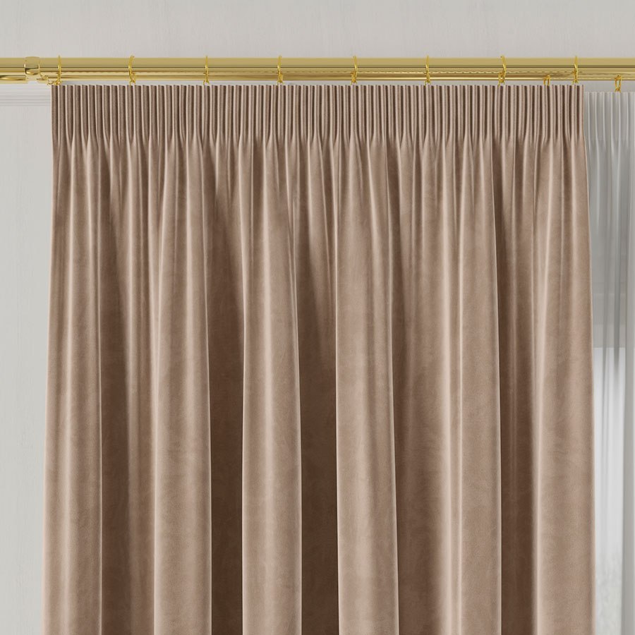 Tkanina dekoracyjna VELVET wysokość 280 cm kolor kawa z mlekiem