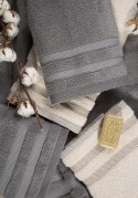 Ręcznik frotte RIKI 30x50 cm kolor brązowy