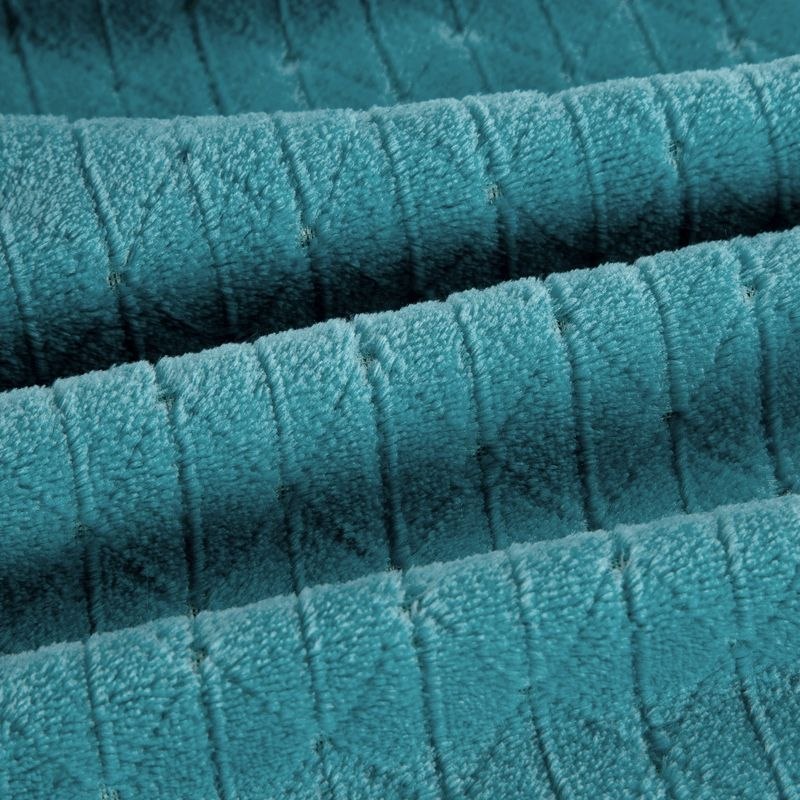 Ciepły i puchaty koc CINDY 220x200 cm kolor turkusowy