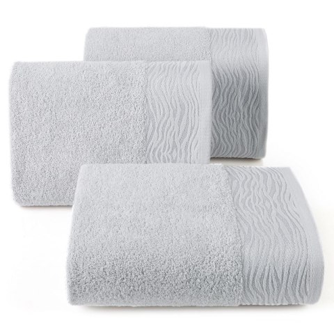 Ręcznik bawełniany DAFNE 70x140 cm kolor srebrny